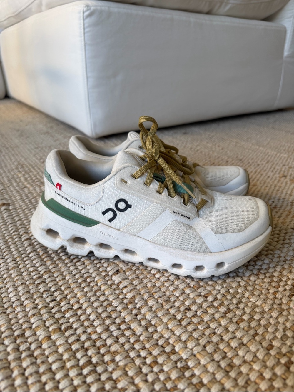 On Running Cloudrunner 2 White/Green Running Shoes